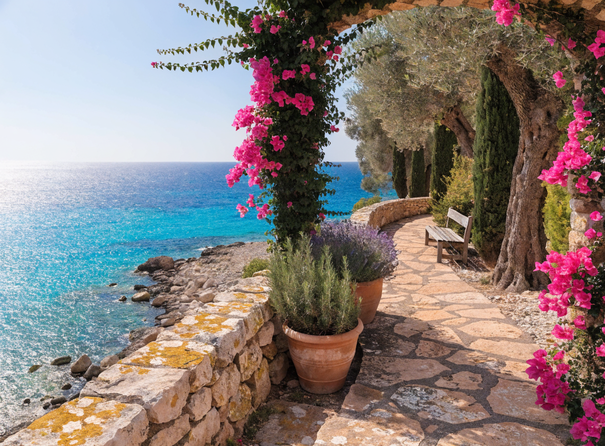 Jardin méditerranéen d'exception sur la Côte d'Azur